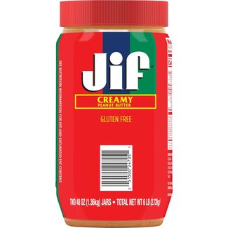 Jif Jif Creamy Peanut Butter, 48 oz, 2 ct
