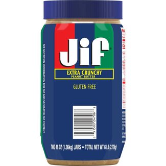 Jif Jif Extra Crunchy Peanut Butter, 48 oz, 2 ct