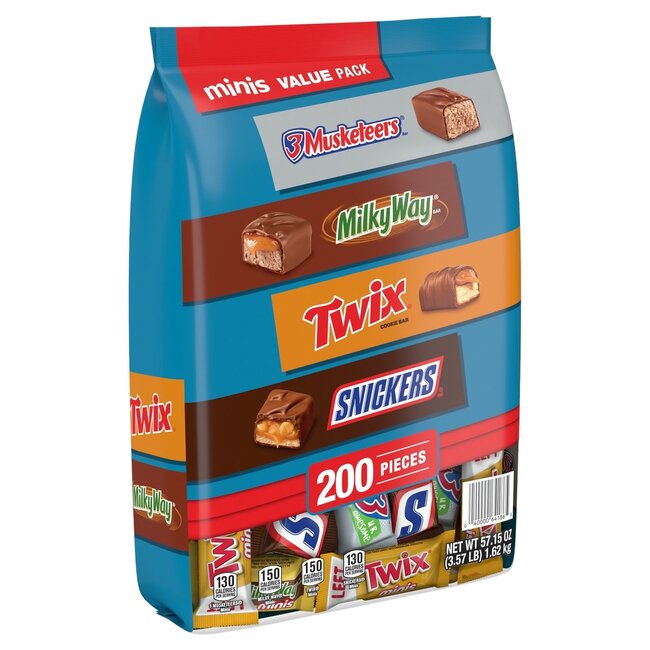 Mars Mini Chocolate Candy Variety Pack, 200 ct