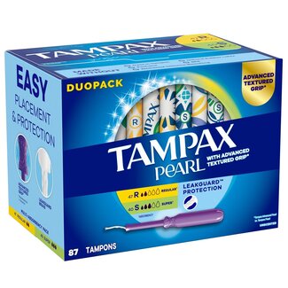 Tampax Tampax Pearl Tampons Regular And Super Variety Pack, 87 ct