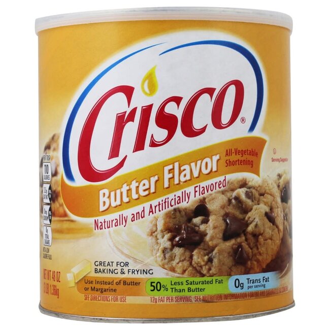 Crisco All Vegetable Shortening Butter Flavor, 48 oz