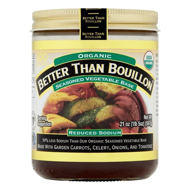 Better Than Bouillon Organic Seasoned Vegetable Base Reduced Sodium, 21 oz
