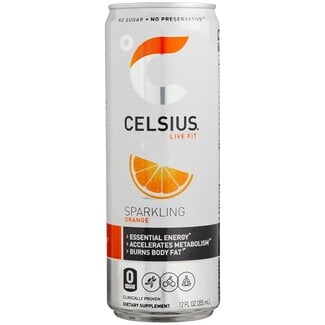 Celsius Celsius Energy Drink Sparkling Orange, 12 oz, 24 ct