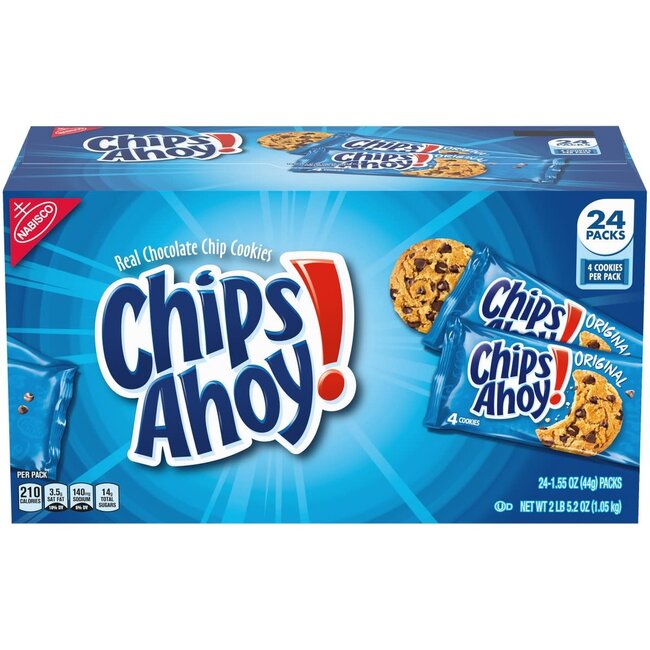 Chips Ahoy Chocolate Chip Cookies Original, 1.55 oz, 24 ct