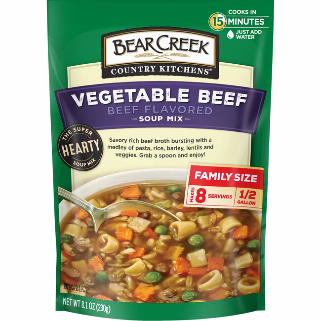 Bear Creek Vegetable Beef Soup Mix, 8.1 oz, 6 ct
