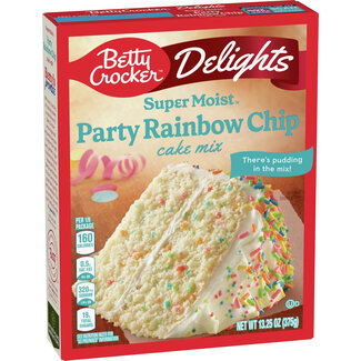 Betty Crocker Betty Crocker Delights Super Moist Party Rainbow Chip Cake Mix, 13.25 oz, 12 ct