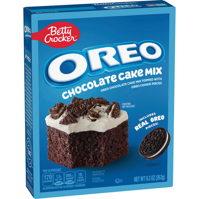 Betty Crocker Oreo Chocolate Cake Mix, 9.3 oz, 6 ct