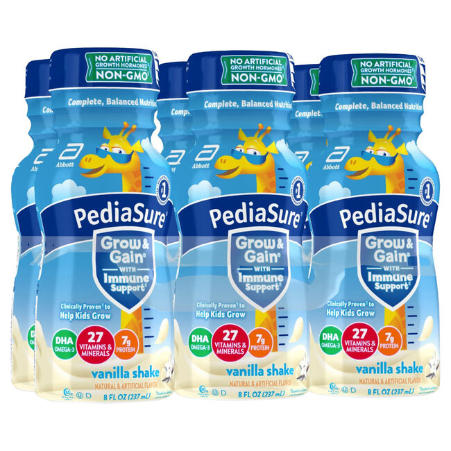 Pediasure Shake Ready To Drink Vanilla, 8 oz, 6 ct