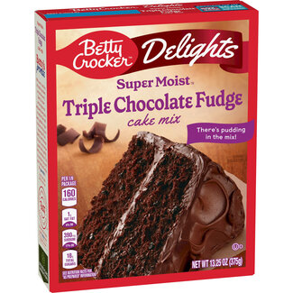 Betty Crocker Betty Crocker Super Moist Delights Triple Chocolate Fudge Cake Mix, 13.25 oz, 12 ct