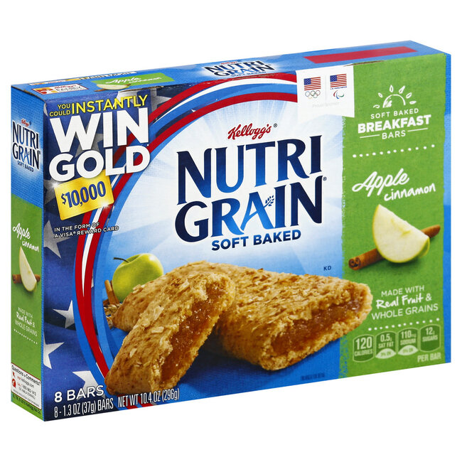 Nutri Grain Breakfast Bars Soft Baked Apple Cinnamon, 10.4 oz