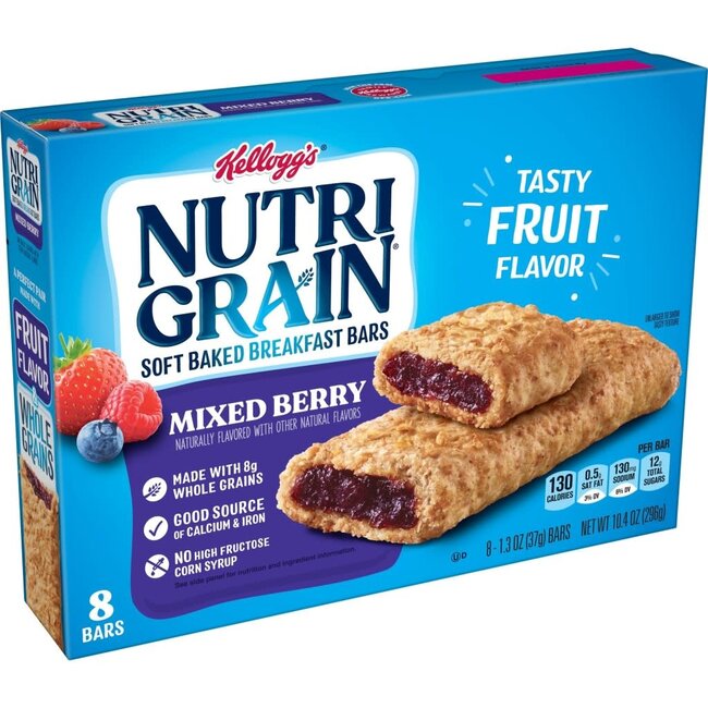 Nutri Grain Breakfast Bars Soft Baked Mixed Berry, 10.4 oz