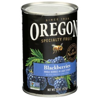 Oregon Oregon Fruit Blackberries In Light Syrup Can, 15 oz