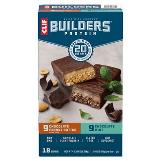 Clif Clif Builder's Protein Bar 20g Protein Variety Pack, 2.4 oz, 18 ct