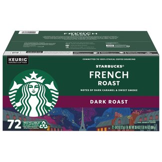 Starbucks Starbucks French Roast Coffee Dark Roast Keurig K-Cup Pods, 72 ct