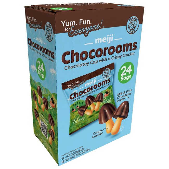Meiji Chocorooms, 0.75 oz, 24 ct