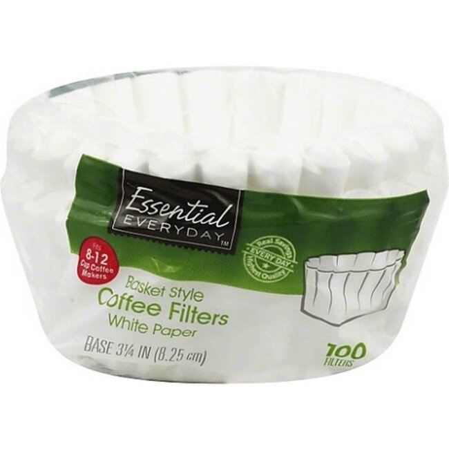 EED White Basket Coffee Filter, 100 ct