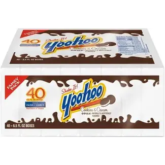 Yoo-Hoo Yoo-hoo Cookies & Cream Drink, 6.5 oz, 40 ct