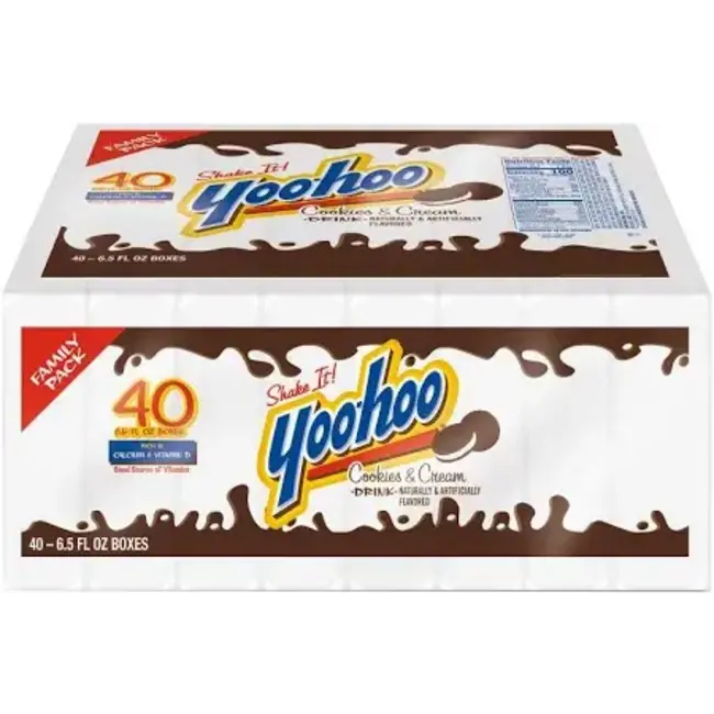 Yoo-hoo Cookies & Cream Drink, 6.5 oz, 40 ct