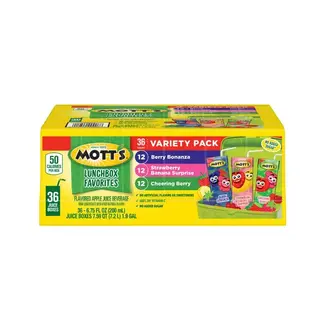 Mott's Mott's Lunchbox Drink Variety Pack, 6.75 oz, 36 ct