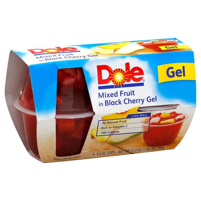 Dole Fruit Mix Cup Black Cherry, 4 ct