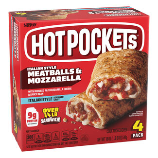 Hot Pockets Hot Pockets Sandwiches Italian Style Meatballs And Mozzarella, 18 oz, 4 ct