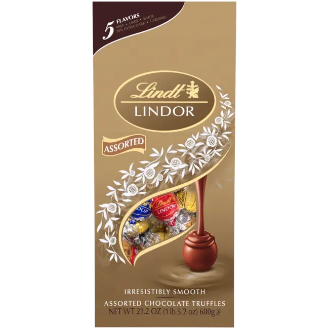 Lindt Lindor Chocolate Truffles Assorted Flavors, 21.2 oz