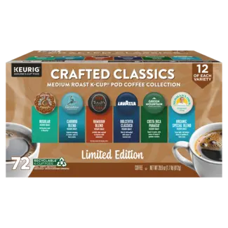 Keurig Crafted Classics Keurig Crafted Classics Variety Pack Medium Roast Keurig K-Cup Pods, 72 ct
