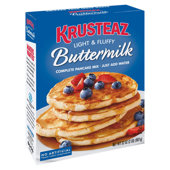 Krusteaz Light & Fluffy Buttermilk Complete Pancake Mix, 2 lb, 8 ct