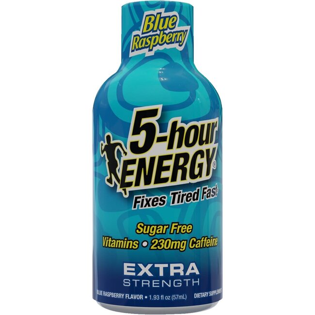 5-hour Energy Shot Extra Strength Blue Raspberry, 1.93 oz, 24 ct