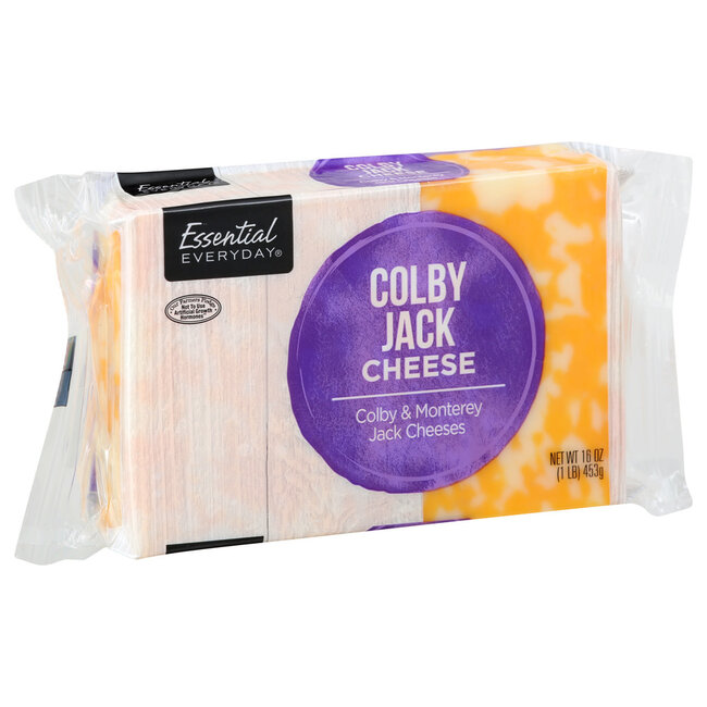Essential Everyday Cheese Colby Jack Block, 16 oz