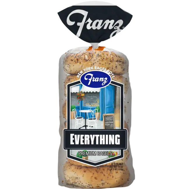 Franz Premium Bagels Everything, 6 ct