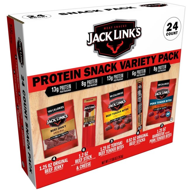 Jack Link's Protein Snack Box Variety Pack, 24 ct