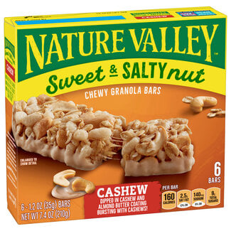 Nature Valley Nature Valley Sweet And Salty Nut Chewy Cashew Granola Bars, 7.2 oz