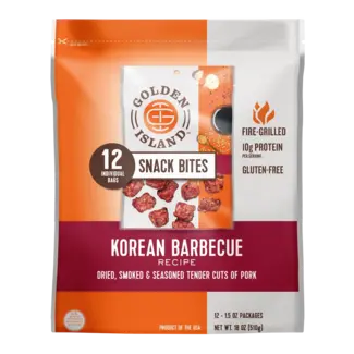 Golden Island Golden Island Pork Snack Bites Korean Barbecue, 1.5 oz, 12 ct