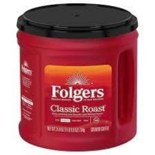 Folgers Coffee Ground Classic Roast, 25.9 oz