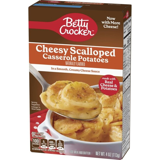 Betty Crocker Casserole Potatoes Cheesy Scalloped, 4 oz, 12 ct