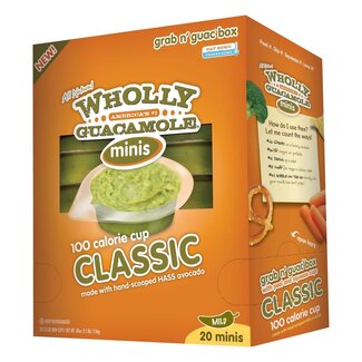 Wholly Wholly Guacamole Classic Guacamole Mini Cup, 2 oz, 20 ct