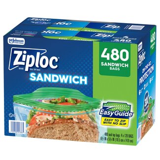 Ziploc Ziploc Grip 'n Seal Sandwich Bags, 480 ct