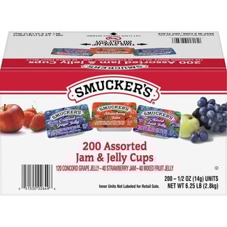 Smucker's Smucker's Jam & Jelly Cups Variety Pack, 0.5 oz, 200 ct