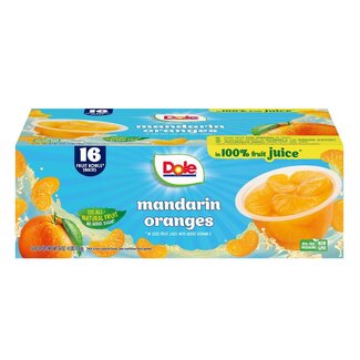 Dole Dole Mandarin Oranges Fruit Cups, 4 oz, 16 ct