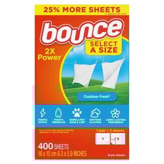 Bounce Bounce Select-a-Size Dryer 400 Sheets Outdoor Fresh Scent, 1 ct