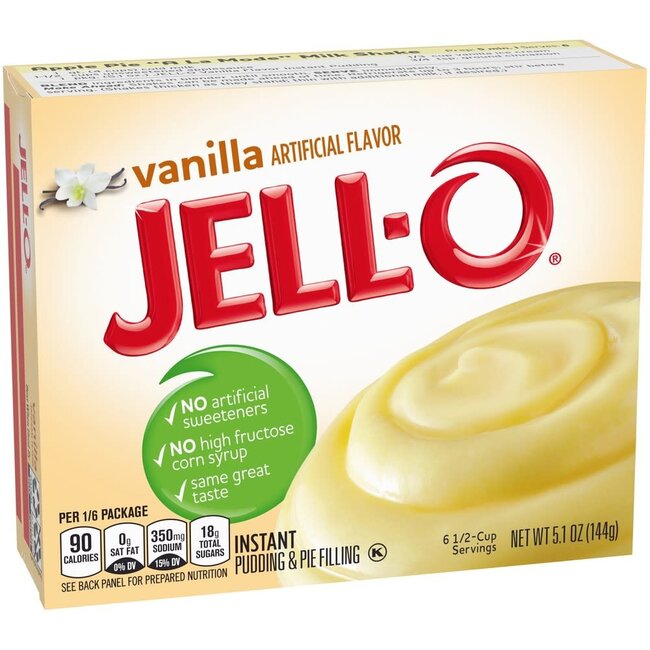 Jell-O Vanilla Instant Pudding Mix, 5.1 oz