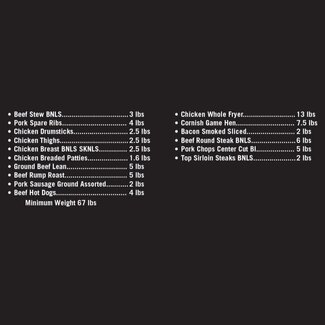 Meat Variety Pack A&B, 67 LB