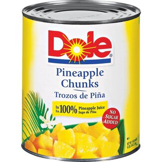 Dole Dole Pineapple Chunks in Juice, 106 oz