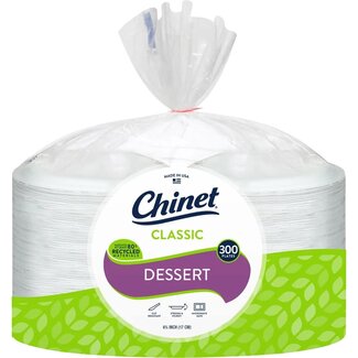Chinet Chinet 6-3/4in Paper Plate White, 300 ct