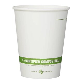 World Centric World Centric Compostable 12 OZ Paper Hot Cups, 200 ct