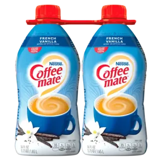 Coffee-Mate Coffeemate Liquid Coffee Creamer Non-Dairy French Vanilla, 56 oz, 2 ct