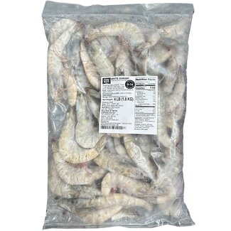 Whole Farmed White Shrimp Head On, 4 lb