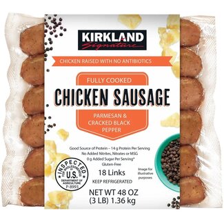 Kirkland Signature Kirkland Signature Chicken Sausage Links Parmesan & Cracked Black Pepper, 48 oz