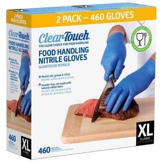 Clear-Touch Clear-Touch Food Handling Nitrile Gloves Extra-Large Blue, 460 ct